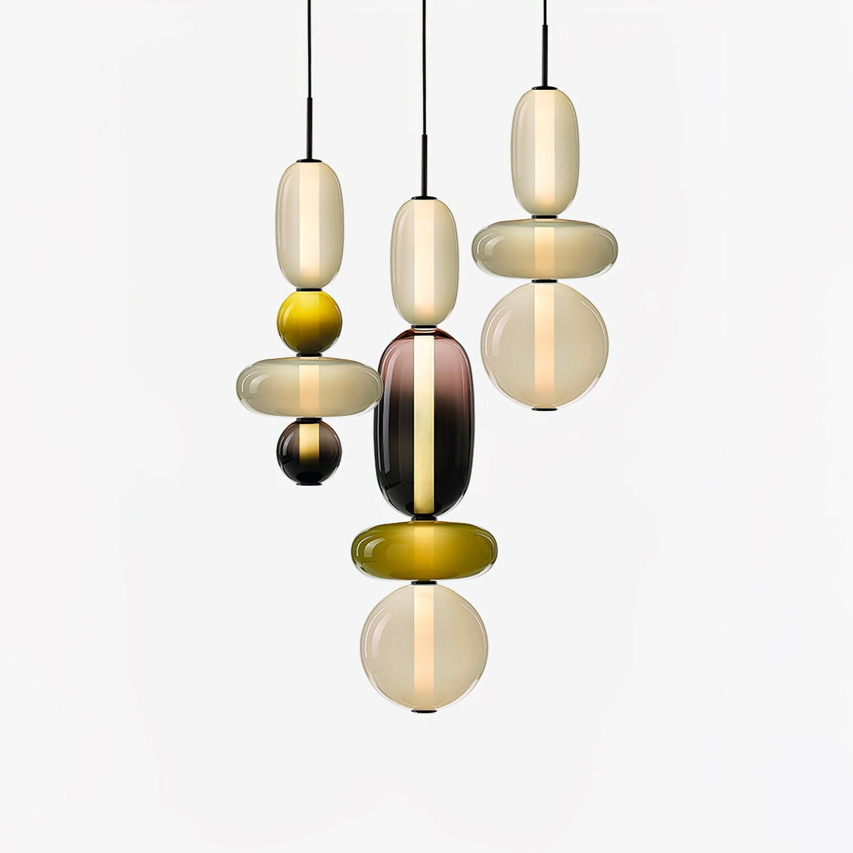 Modern Glass Pendant Light Stacked Bubble Design - Product detail 31