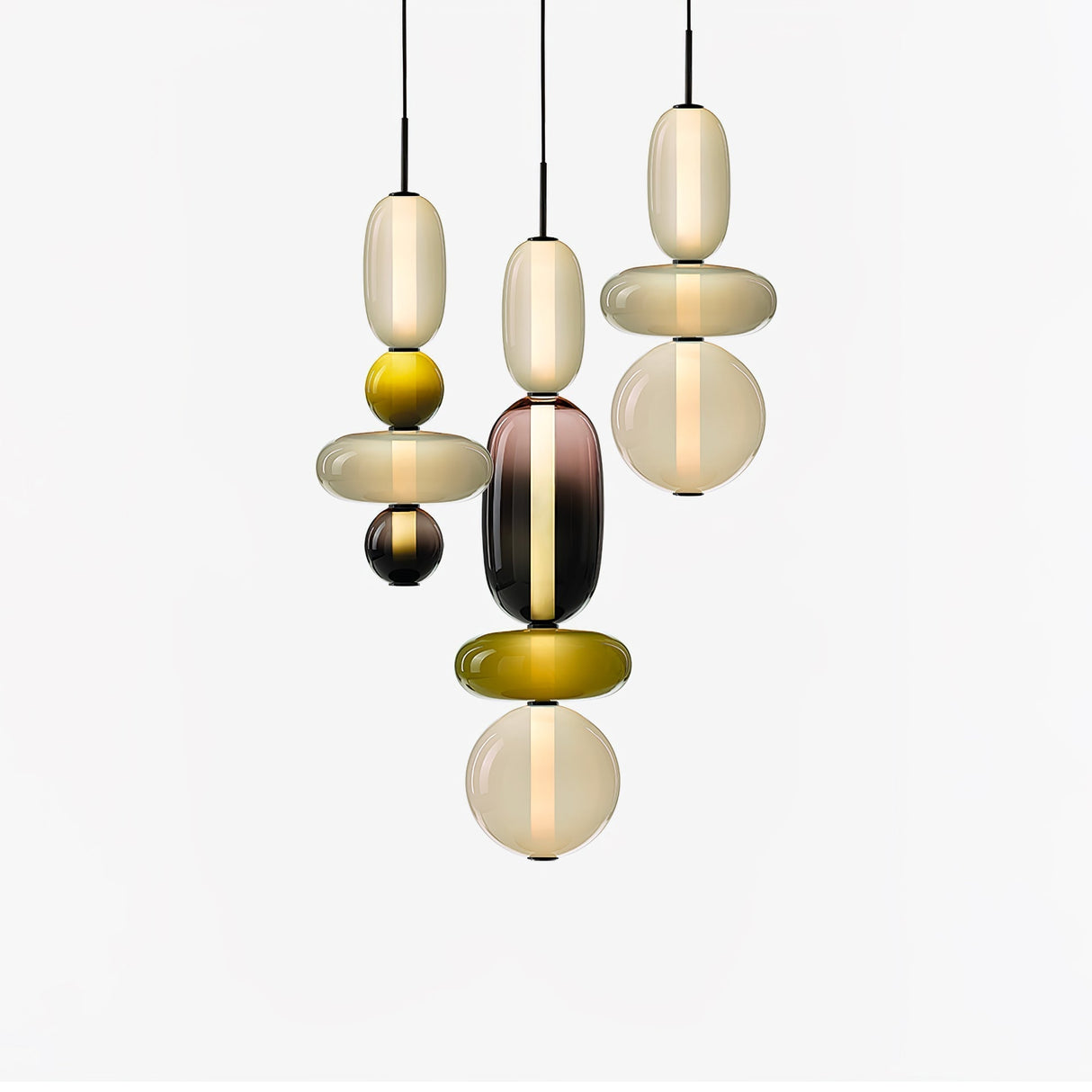 Modern Glass Pendant Light Stacked Bubble Design - Product detail 44