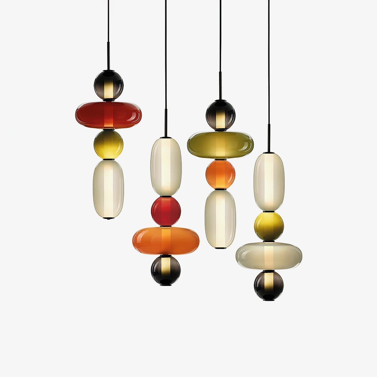 Modern Glass Pendant Light Stacked Bubble Design - Product detail 41