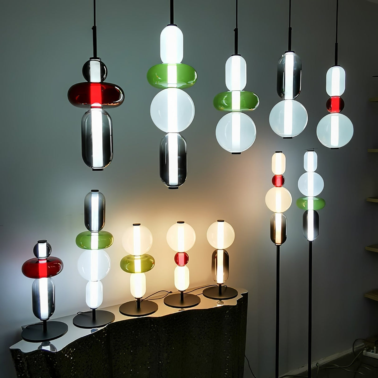Modern Glass Pendant Light Stacked Bubble Design - Product detail 36