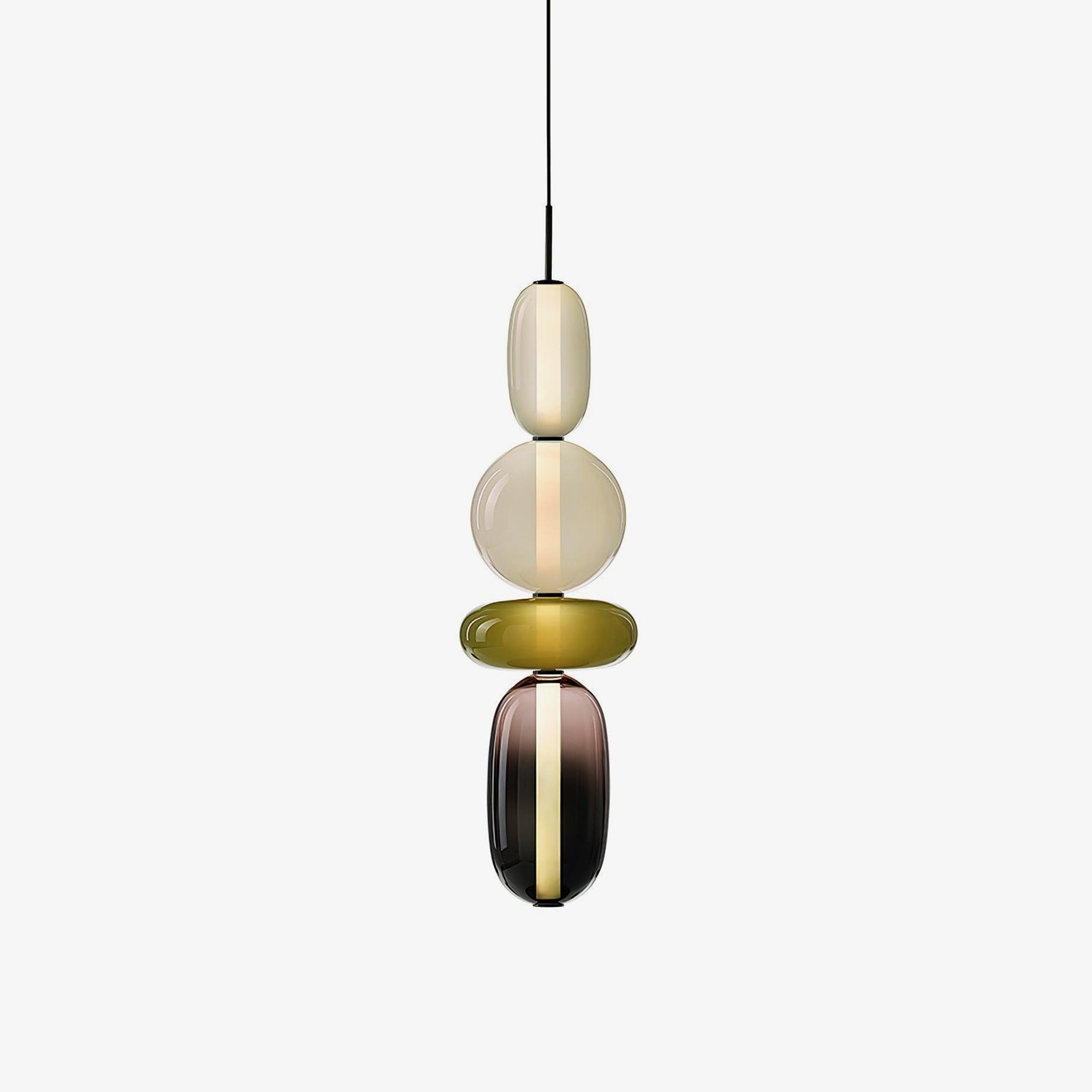 Modern Glass Pendant Light  Stacked Geometric Shapes - Product detail 33