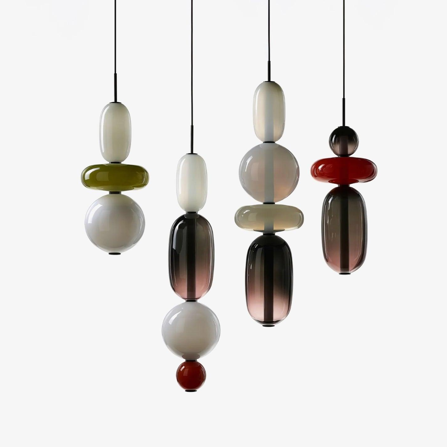Modern Glass Pendant Light  Stacked Geometric Shapes - Product detail 26