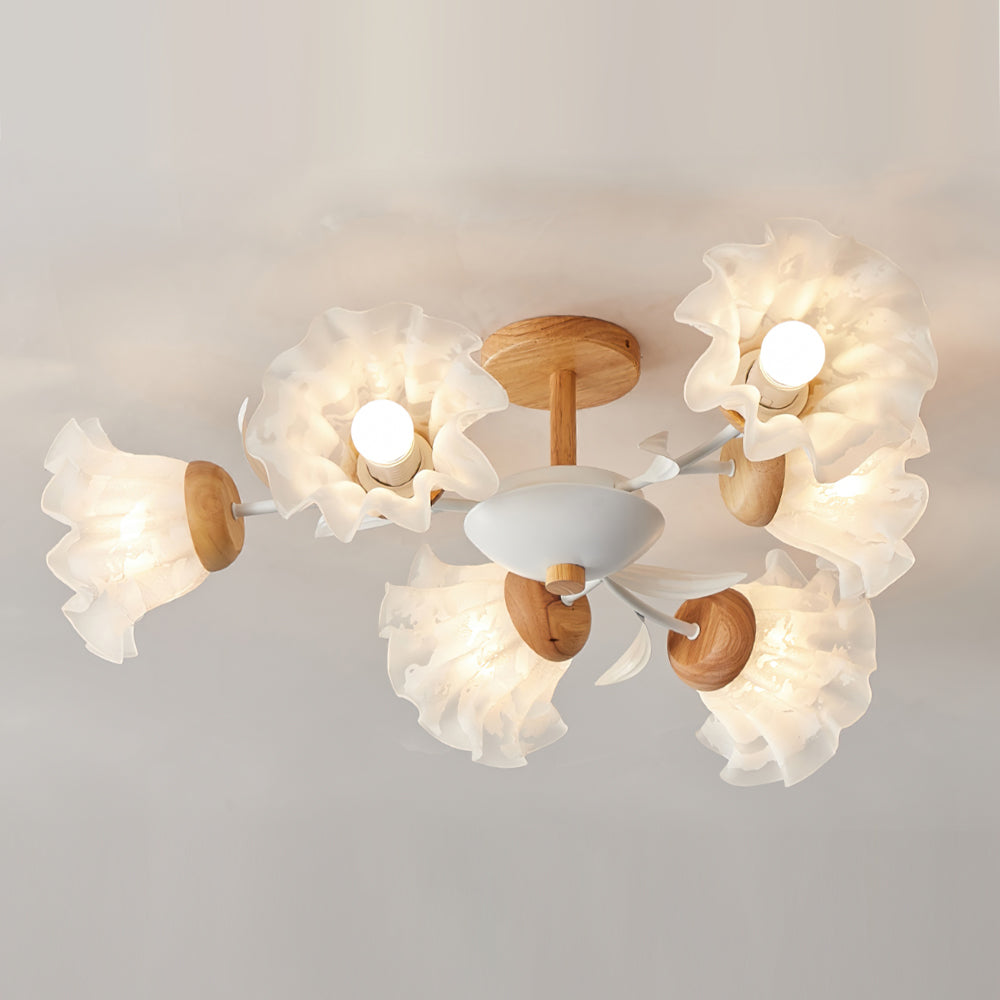 Floral Ceiling Light White Petal Shade Design - Product detail 10