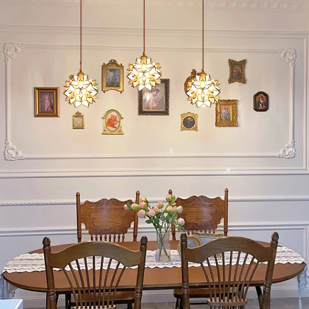 Modern Floral Pendant Light Geometric Petal Design - Product detail 5