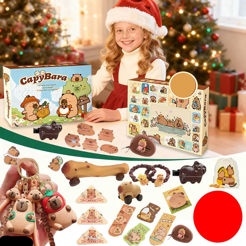 Christmas Advent Calendar for Kids 24 Capybara Themed Surprises - Product showcase
