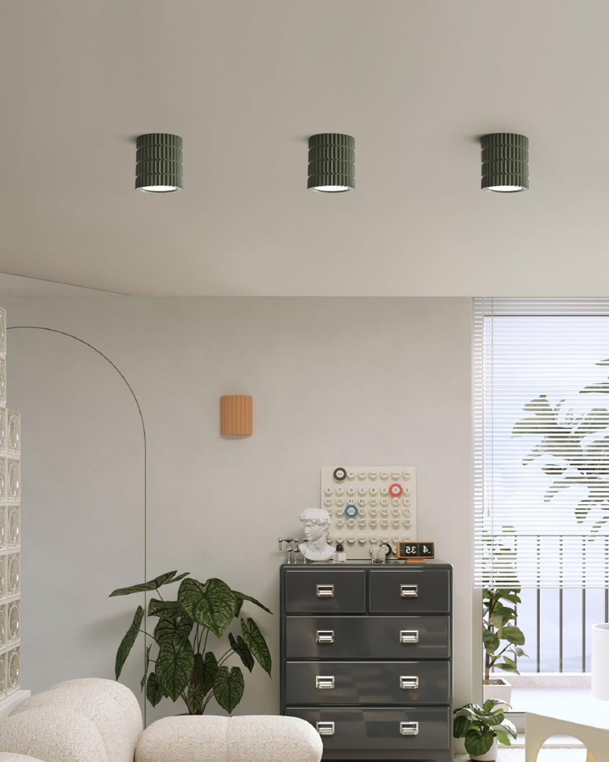 Modern Ceiling Light Geometric Resin Pattern - Product detail 11