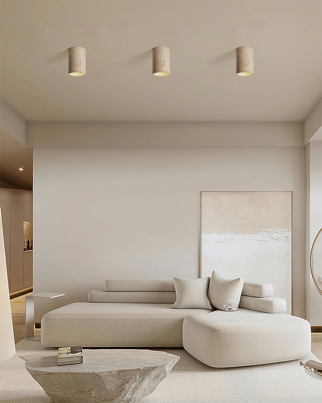 Modern Ceiling Light Textured Cylindrical Design - Product detail 9