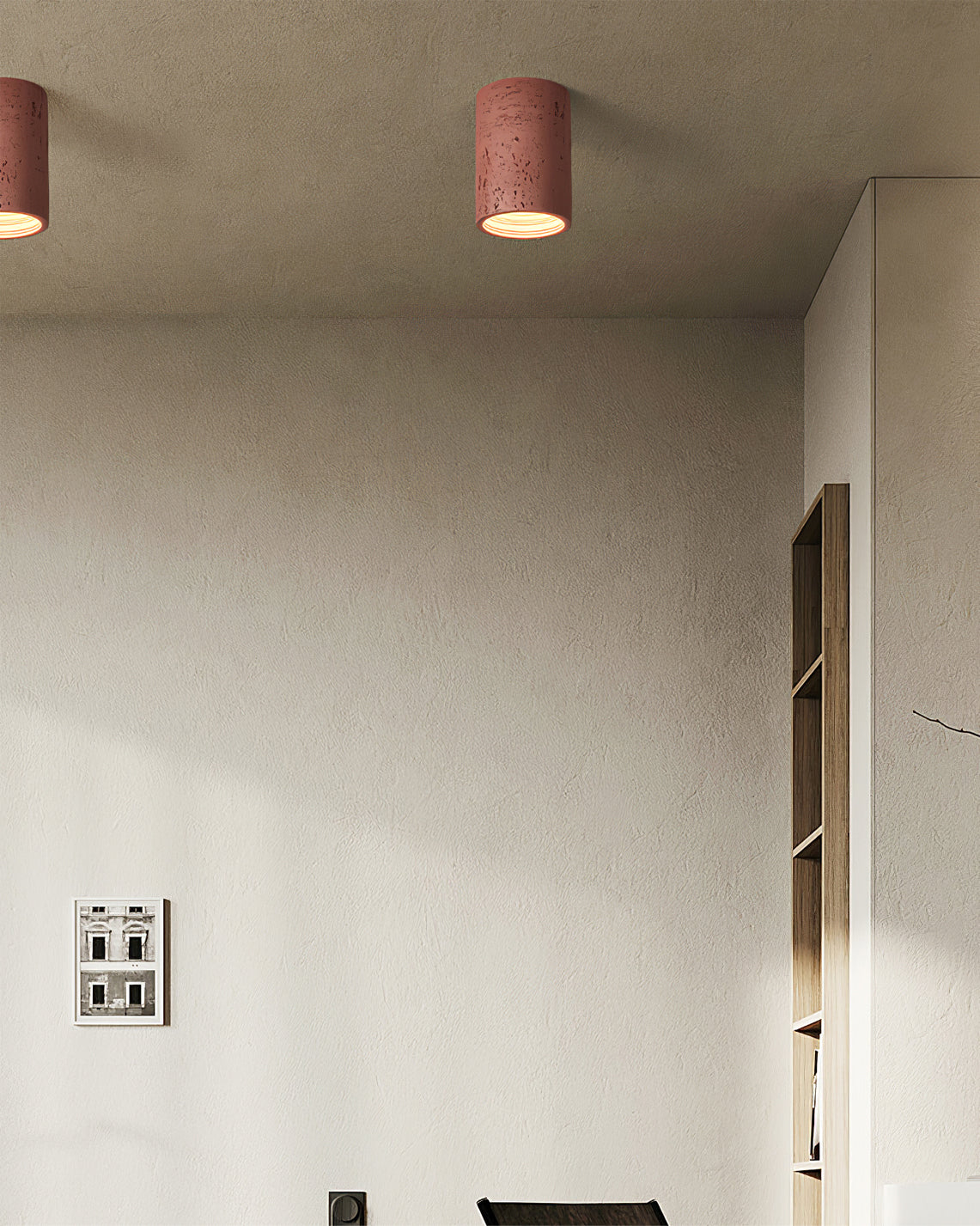 Modern Ceiling Light Textured Cylindrical Design - Product detail 12