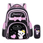 Kids Cat School Backpack  Pink Star Pattern With Pencil Case - Product showcase