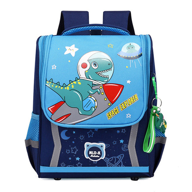 Space Explorer Kids Backpack  Dinosaur Astronaut Design - Product showcase