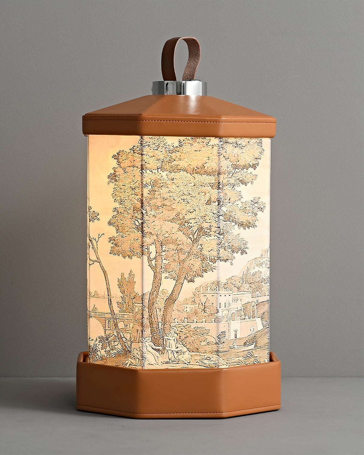 Portable Table Lamp Battery Powered Vintage Scene Design - Product detail 11