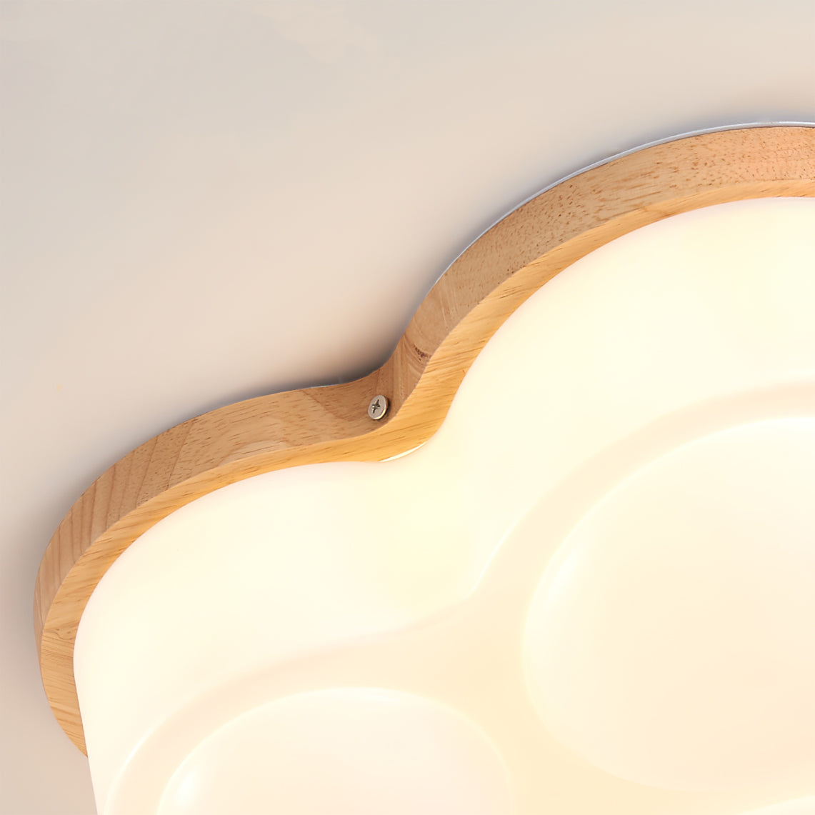Cat Paw Ceiling Light Wood Trim White LED Design - Product detail 7