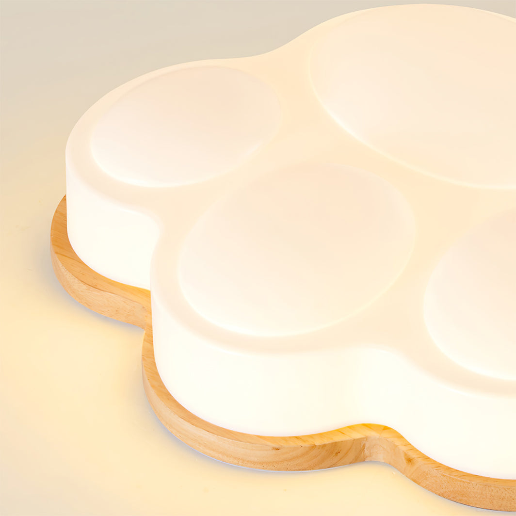 Cat Paw Ceiling Light Wood Trim White LED Design - Product detail 8