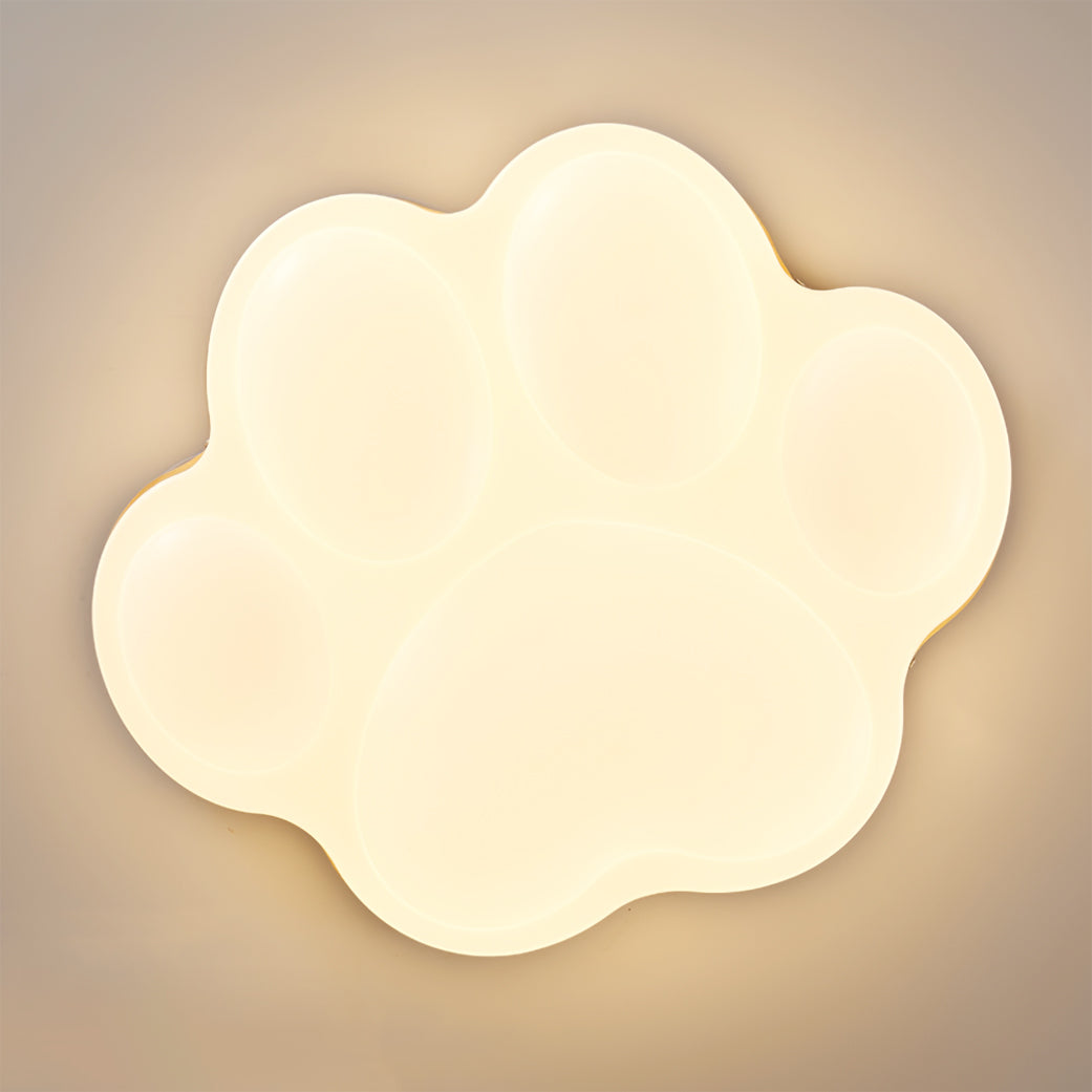 Cat Paw Ceiling Light Wood Trim White LED Design - Product detail 10