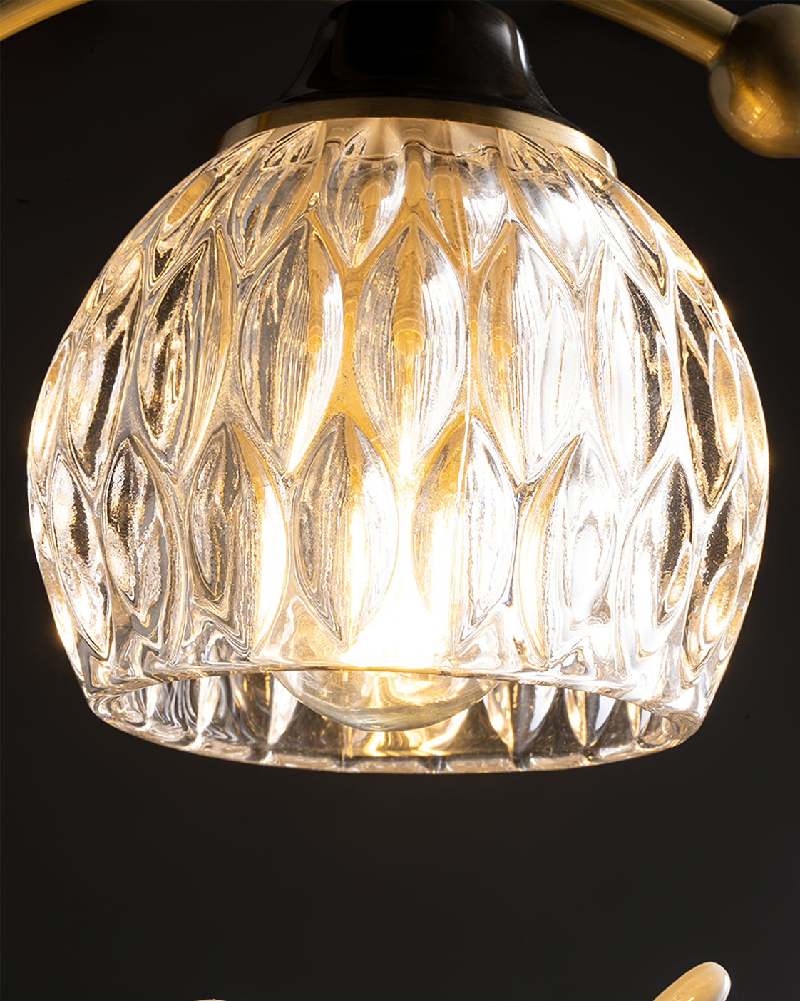 Modern Bird Ceiling Light Brass Frame Glass Shade - Product detail 13