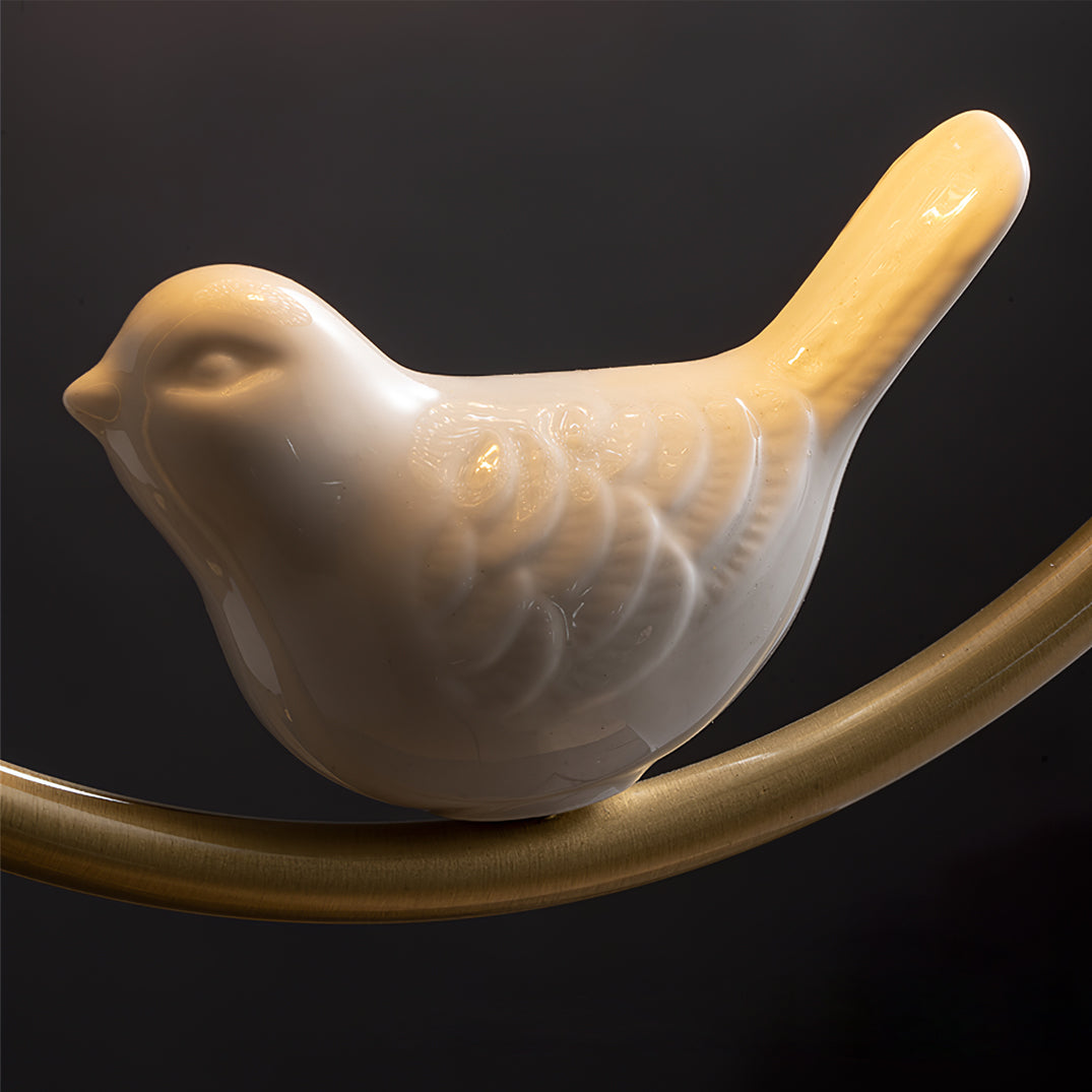 Modern Bird Ceiling Light Brass Frame Glass Shade - Product detail 6