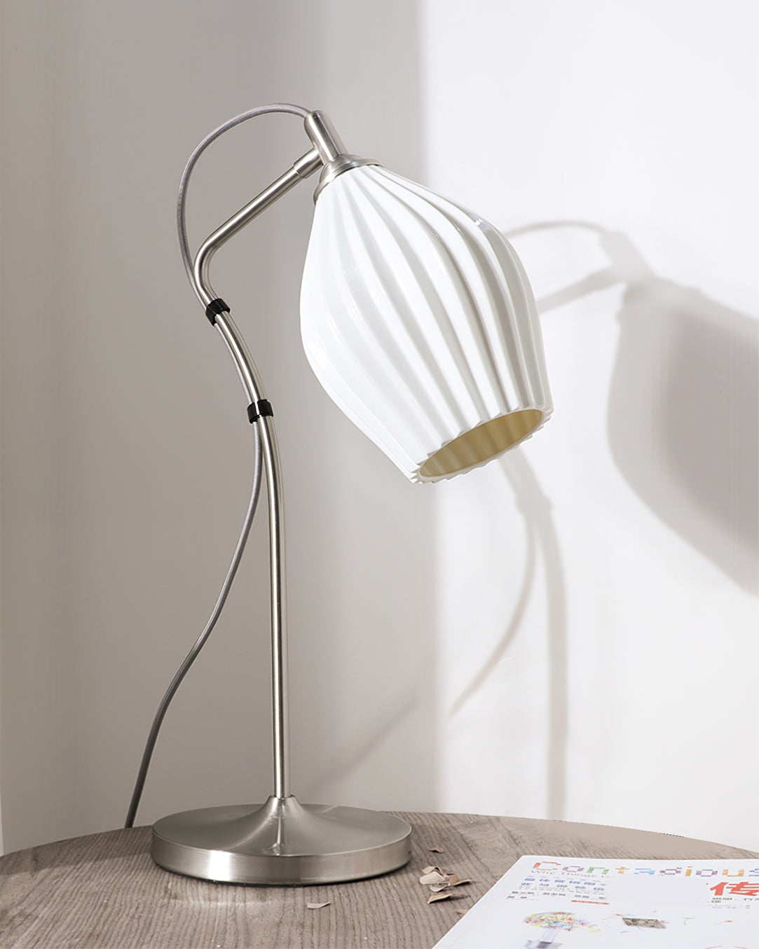 Ceramic Table Lamp Ribbed Shade Design - Product detail 22