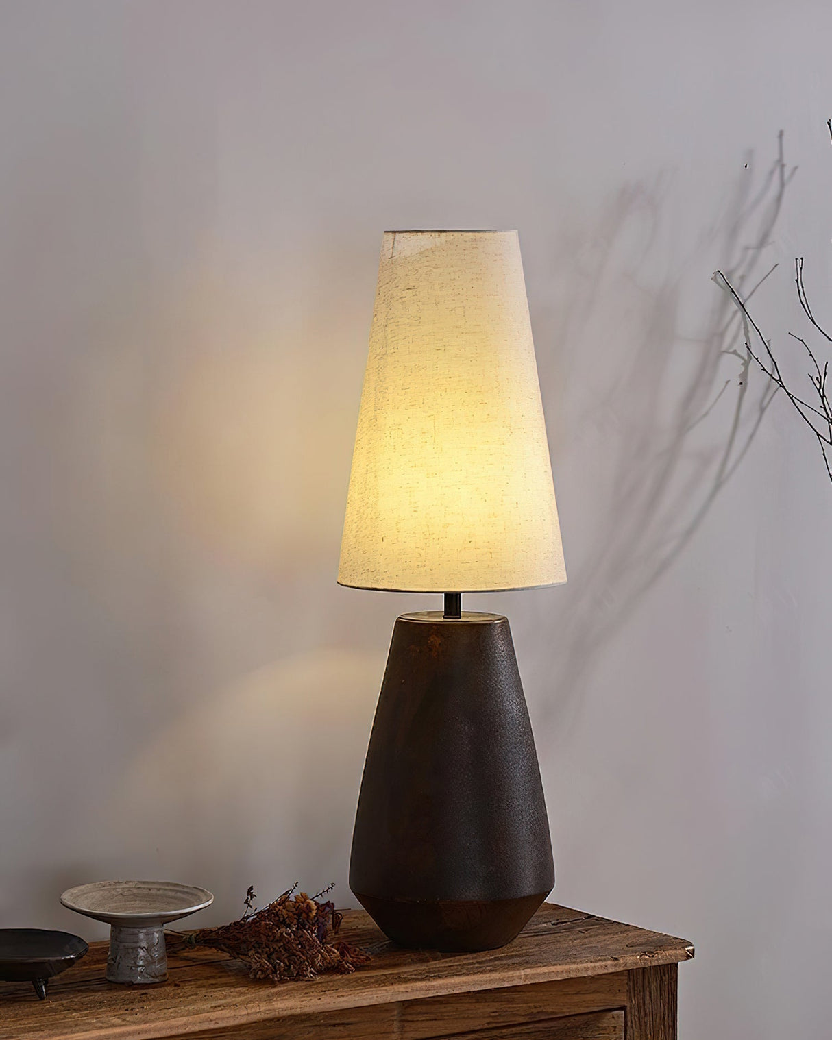 Ceramic Table Lamp Tapered Base With Fabric Shade - Product detail 18