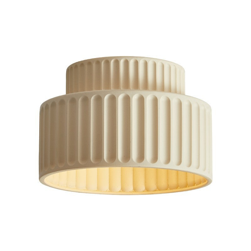 Ceramic Ceiling Light Fluted White Minimalist Design - Product detail 6