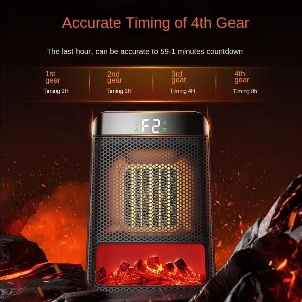 Electric Space Heater Portable Ceramic Heating with Adjustable Thermostat - Product detail 4