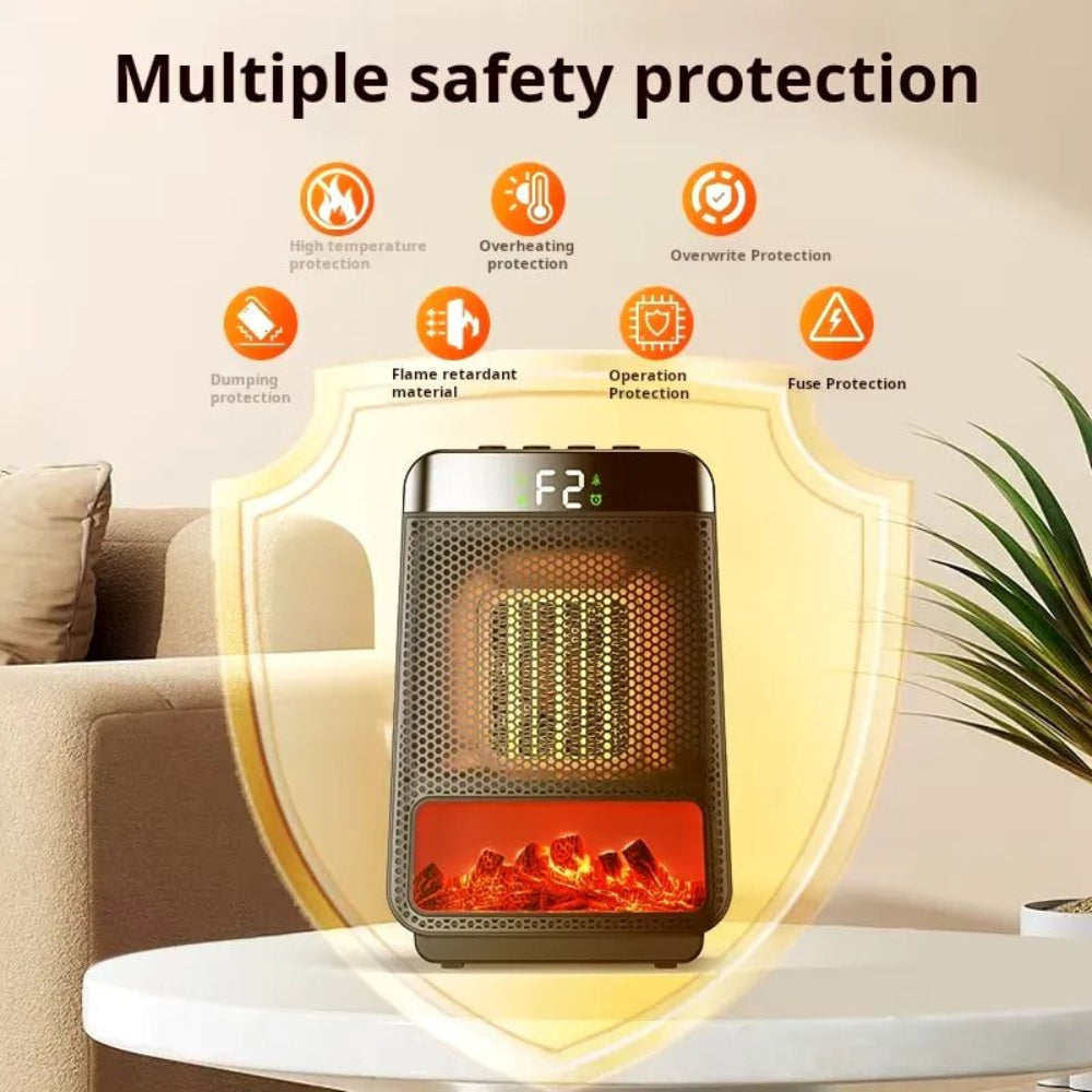 Electric Space Heater Portable Ceramic Heating with Adjustable Thermostat - Product detail 6