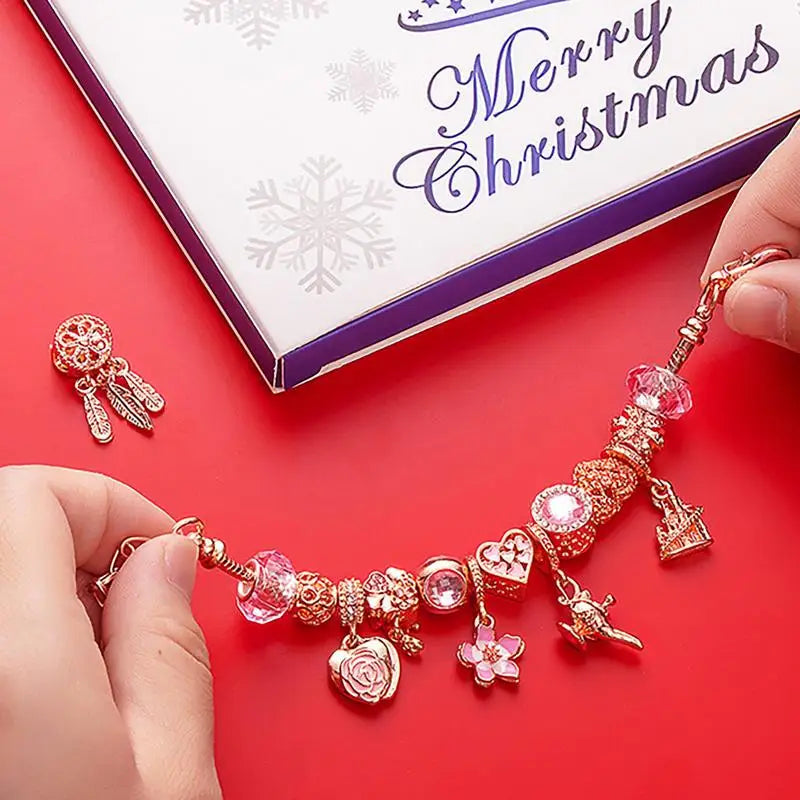 Christmas Jewelry Advent Calendar 22 Charm Bracelet Making Set - Product detail 4