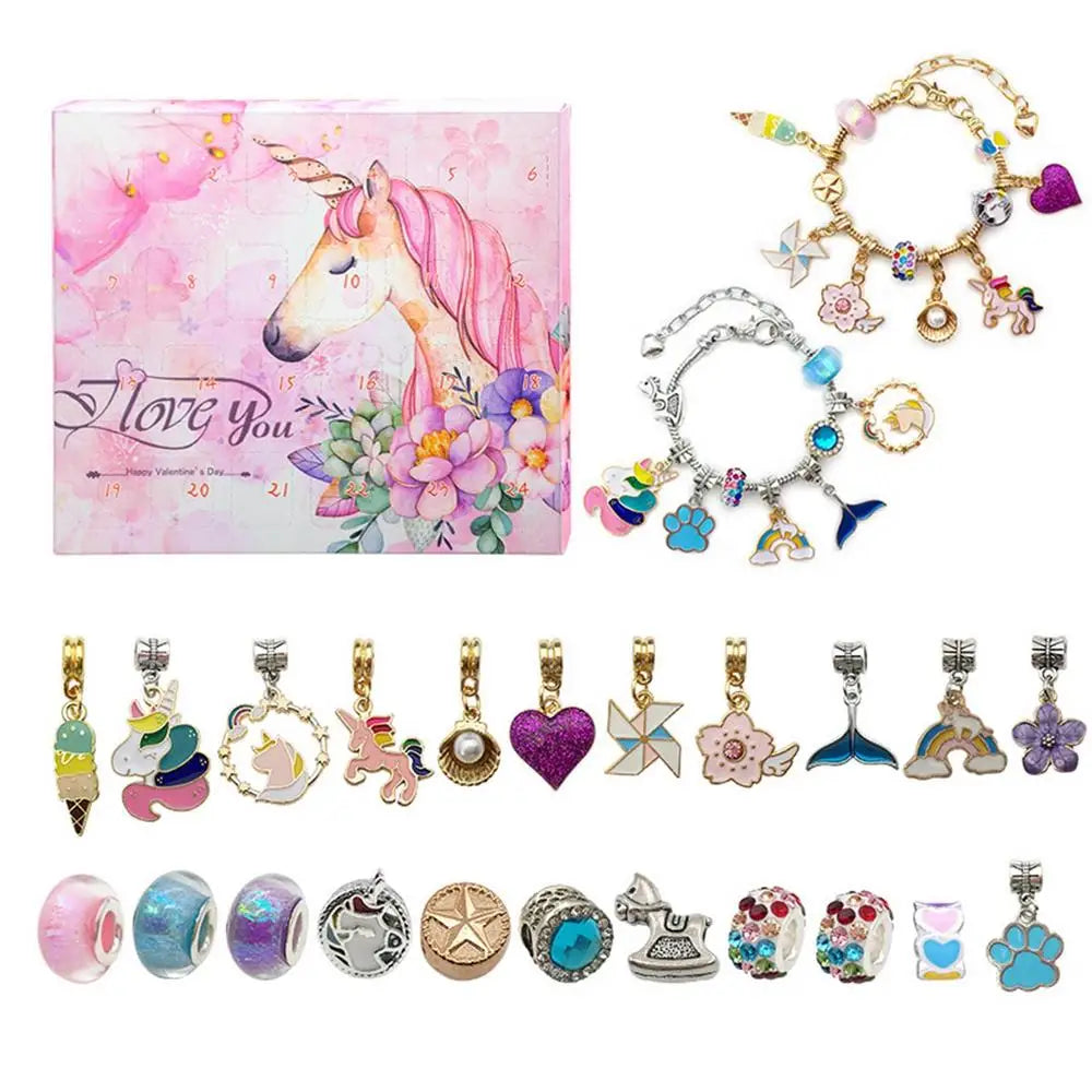 Christmas Jewelry Advent Calendar 22 Charm Bracelet Making Set - Product detail 9