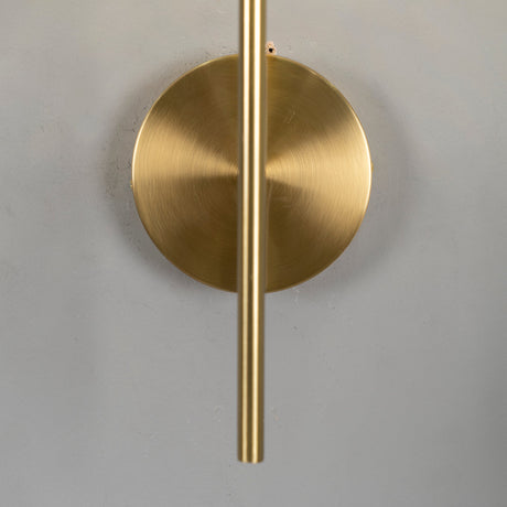 Modern Glass Wall Lamp  Brushed Brass with Clear Cylinder Shade - Product detail 18