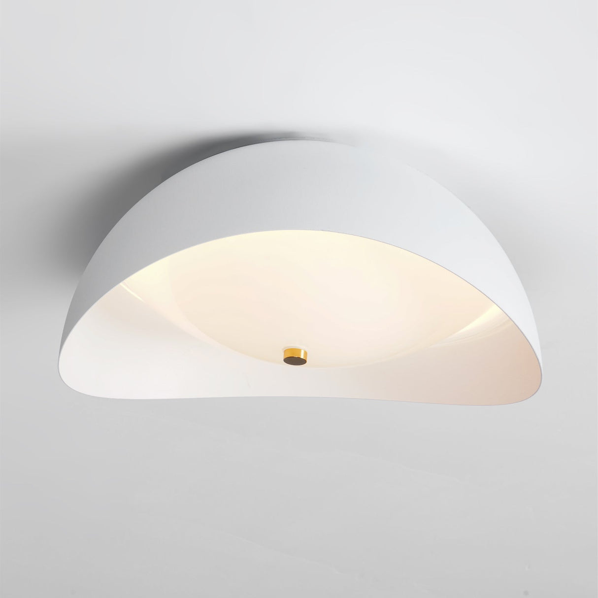 Modern LED Ceiling Light Curved Black Metal Ring Design - Product detail 4