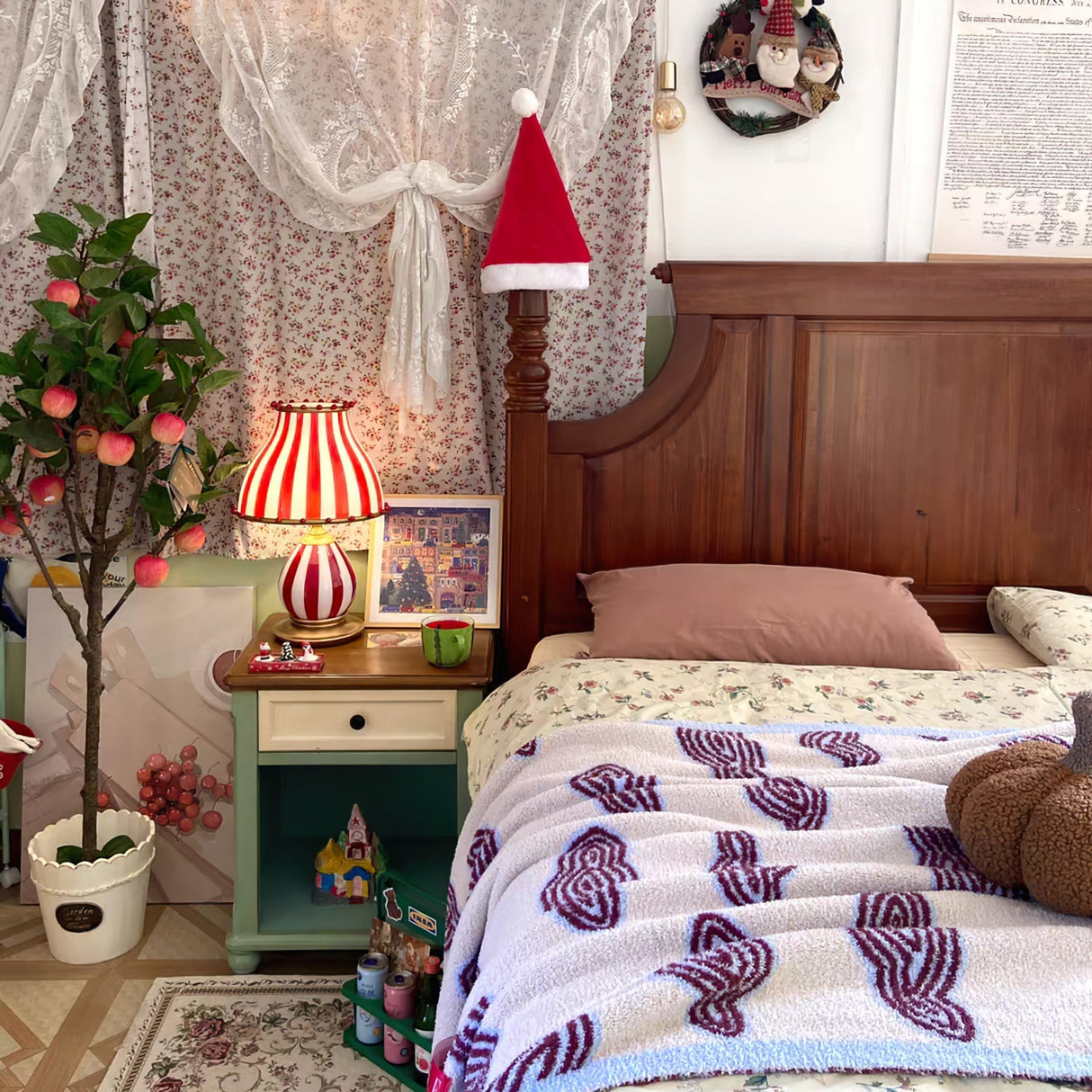 Striped Table Lamp Red White Circus Design - Product detail 41