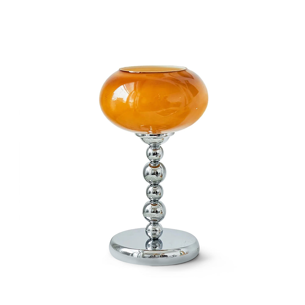 Space Age Table Lamp Orange Glass Globe Chrome Stand - Product detail 18