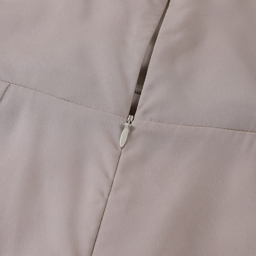 Elegant Evening Dress Sage Green Fitted Gown With Side Slit - Product detail 10