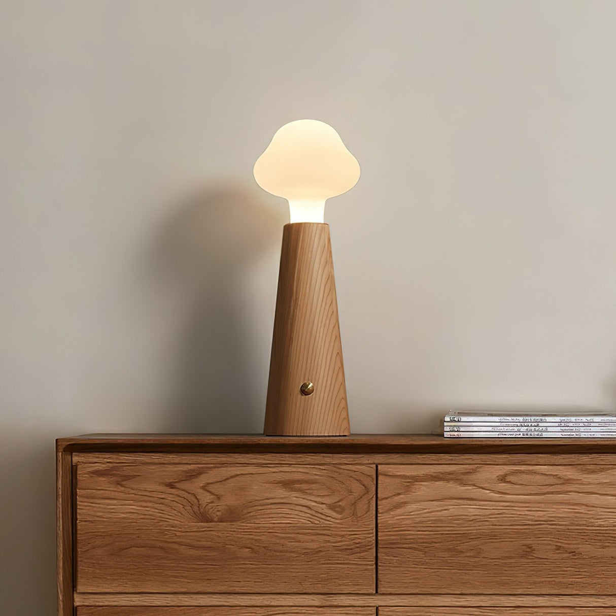 Cloud Table Lamp  Natural Wood Base with LED Light - Product detail 14