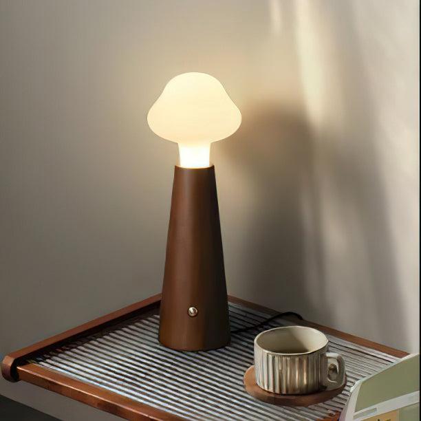Cloud Table Lamp  Natural Wood Base with LED Light - Product example