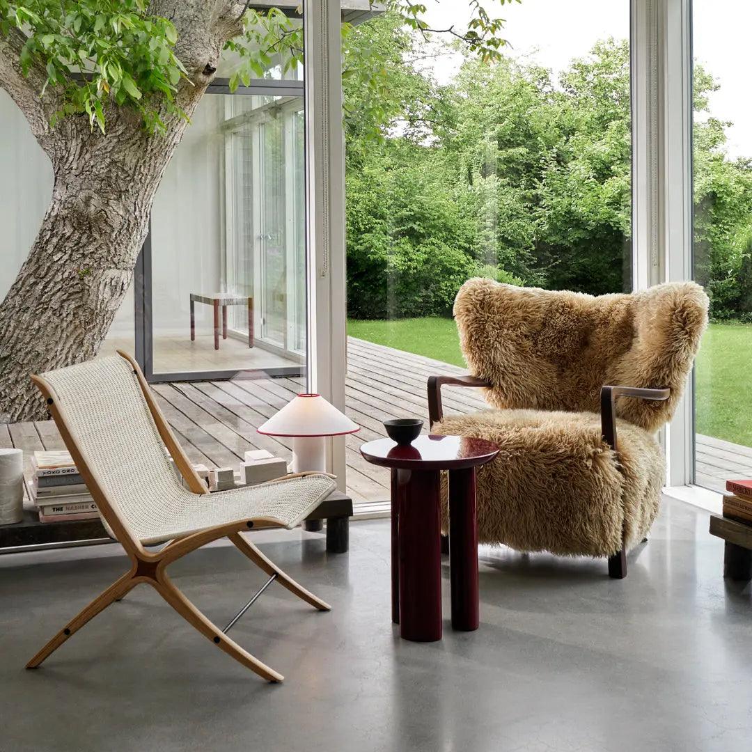 Modern Table Lamp White Metal With Red Trim - Product detail 30