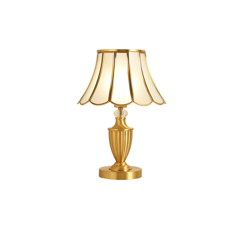 Classic Table Lamp Gold Stem Glass Shade Design - Product detail 23