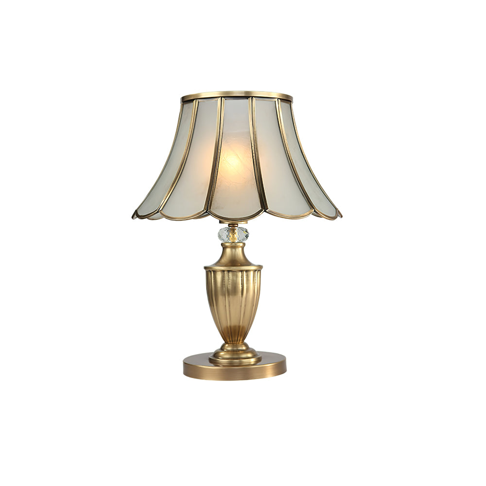 Classic Table Lamp Gold Stem Glass Shade Design - Product detail 17