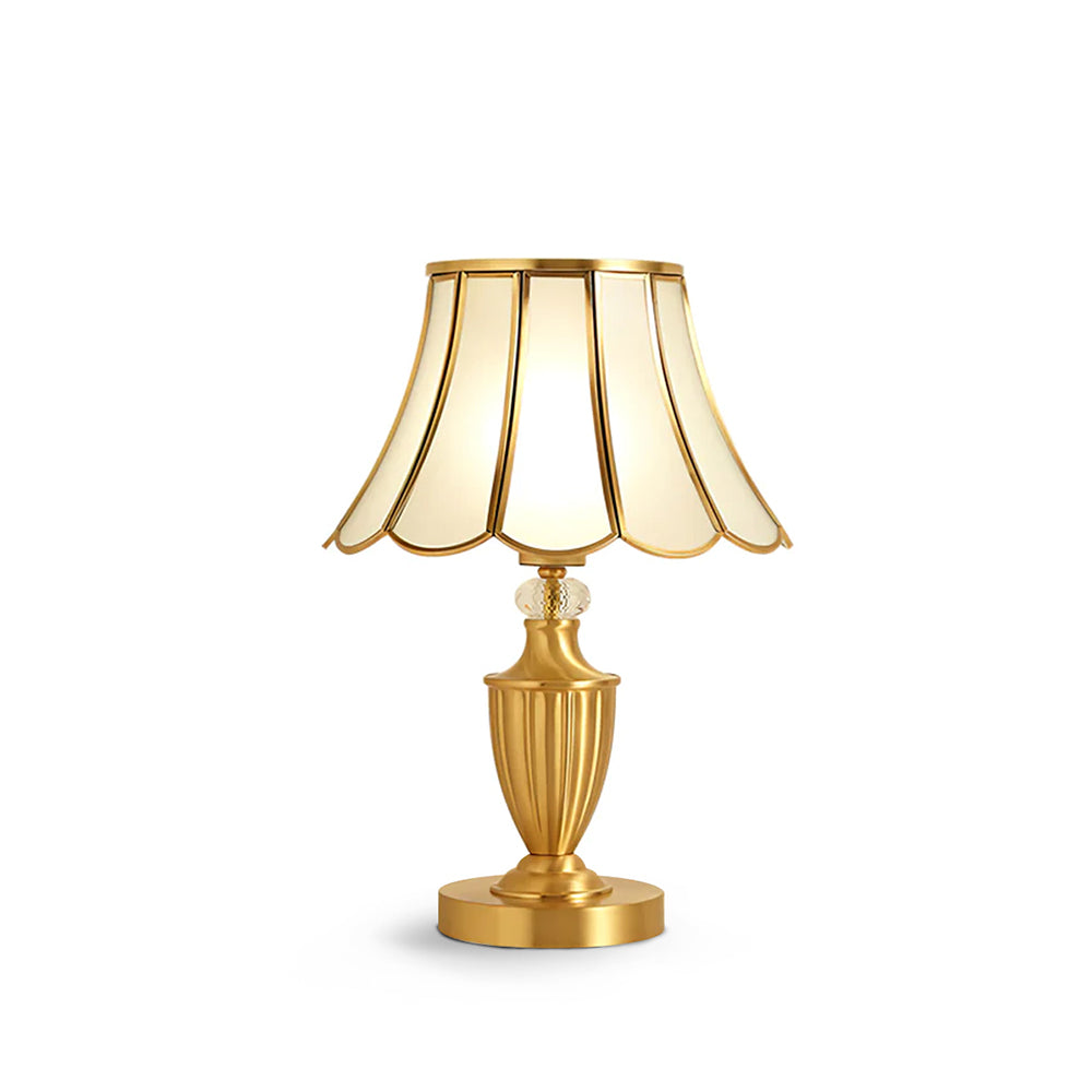 Classic Table Lamp Gold Stem Glass Shade Design - Product detail 24