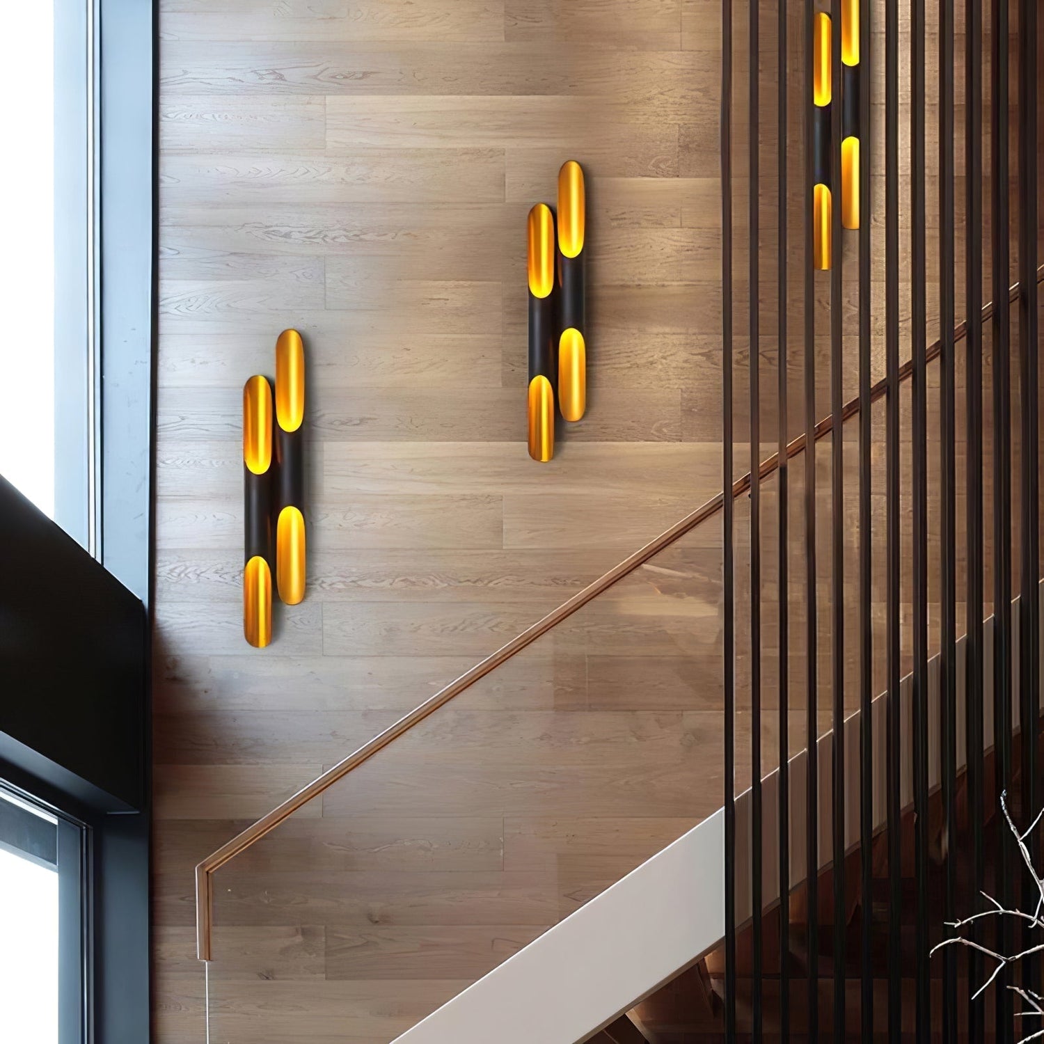 Minimalist LED Wall Sconce  Linear Black Aluminium Design - Product detail 5