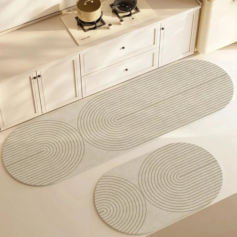 Striped Kitchen Mat Set Anti-Fatigue Cushioned Comfort - Product detail 5
