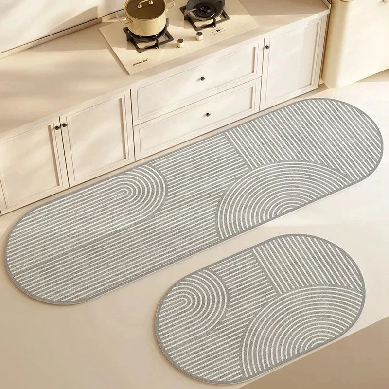 Striped Kitchen Mat Set Anti-Fatigue Cushioned Comfort - Product detail 6