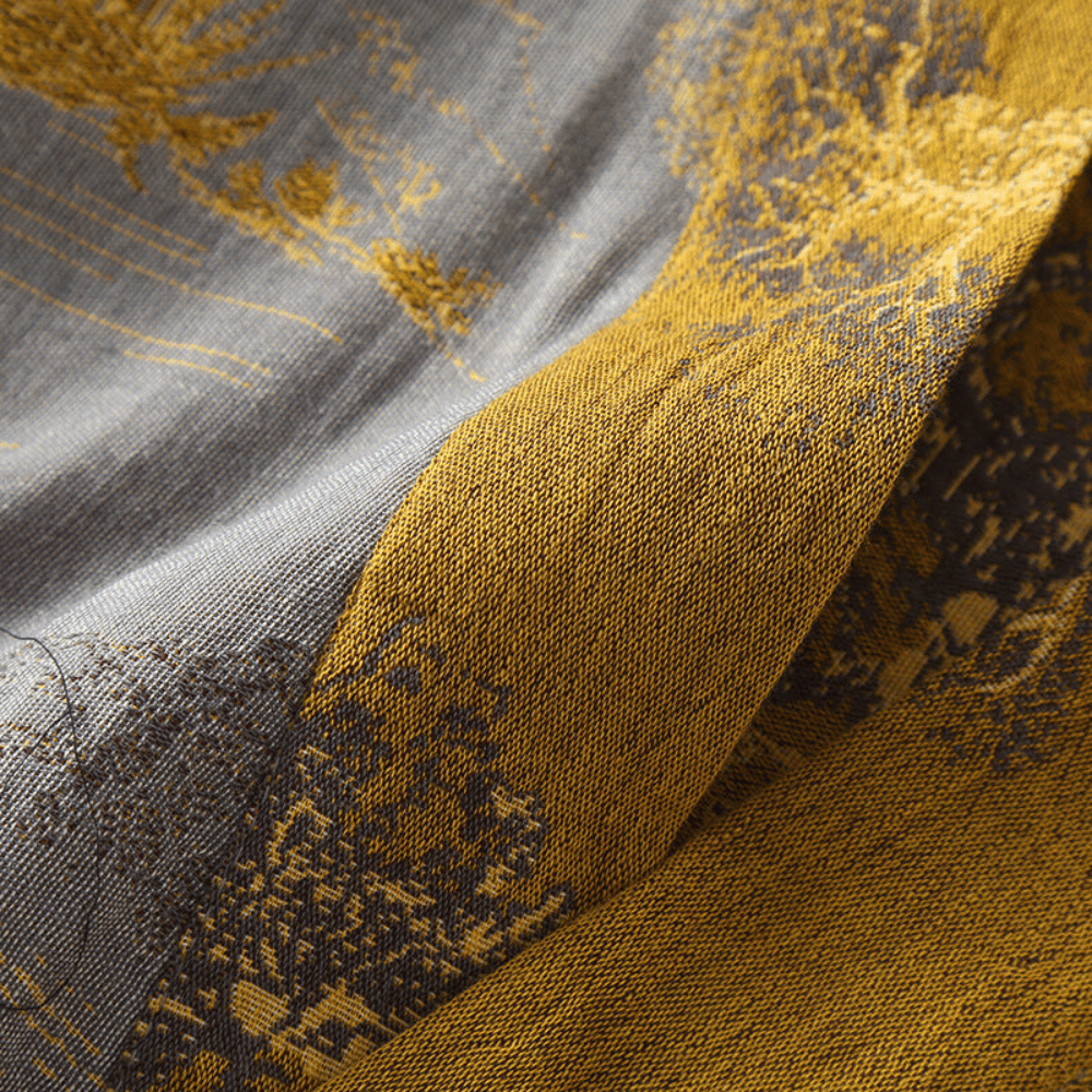 Cotton Gauze Kimono Robe Retro Floral Print Design - Product detail 6