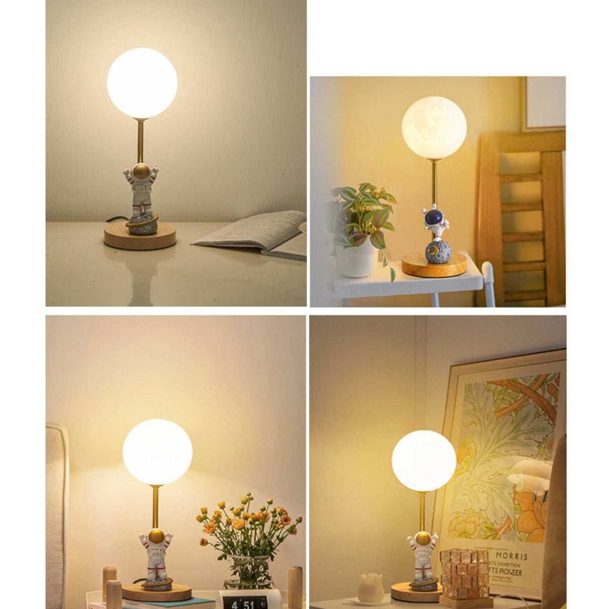 Moon Shape Table Lamp LED Astronaut Design - Product detail 17