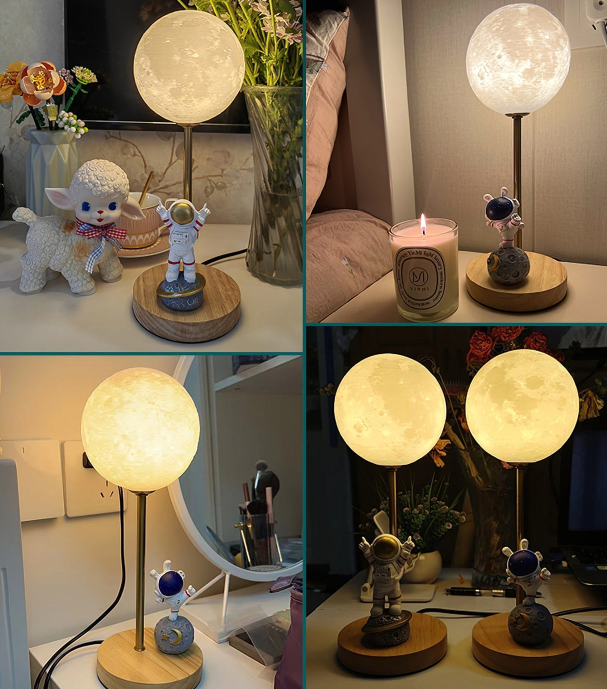 Moon Shape Table Lamp LED Astronaut Design - Product detail 7