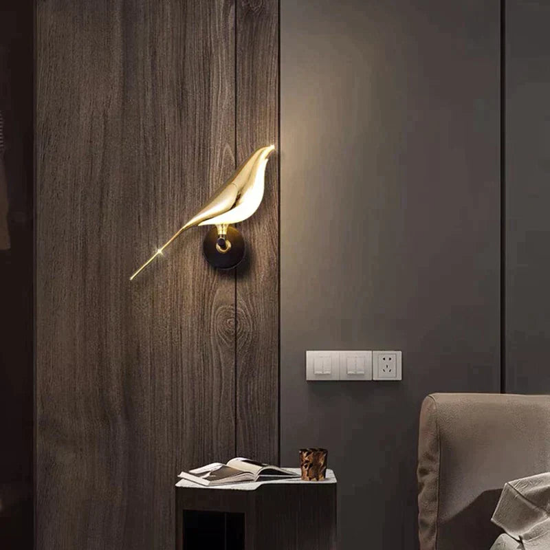 Modern Bird Wall Light Gold Metal LED Sconce - Product detail 6