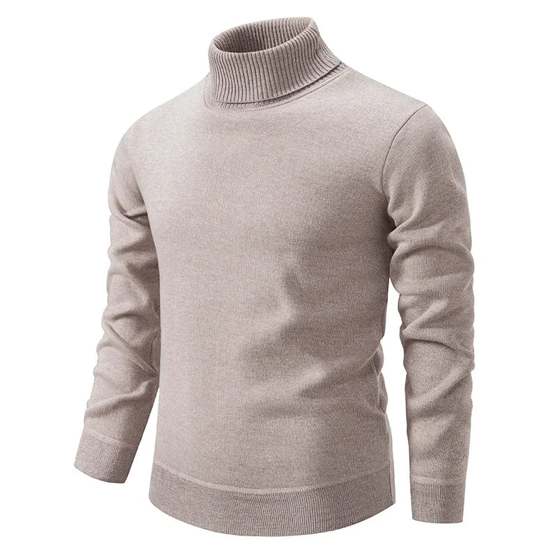Essential Turtleneck Sweater  Premium Knit Slim Fit Design - Detailed view