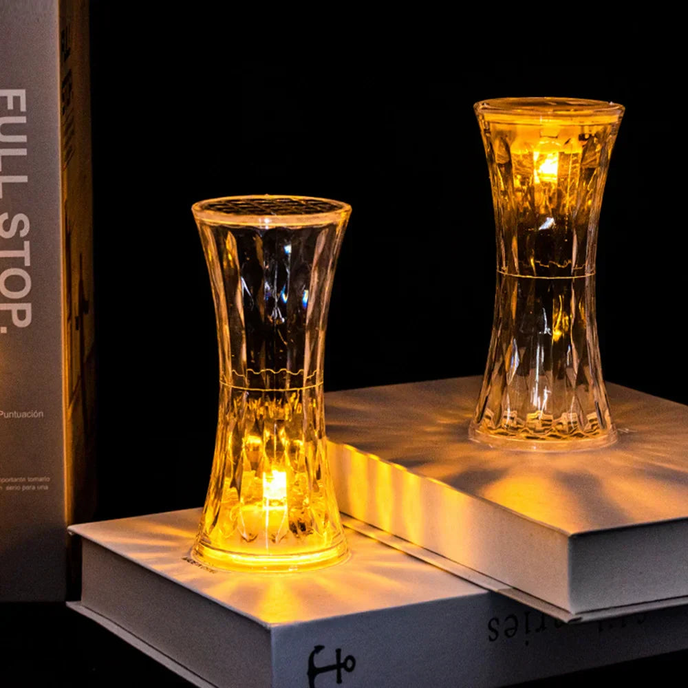 Crystal LED Reading Lamp  Diamond-Cut Clear Design - Detailed view