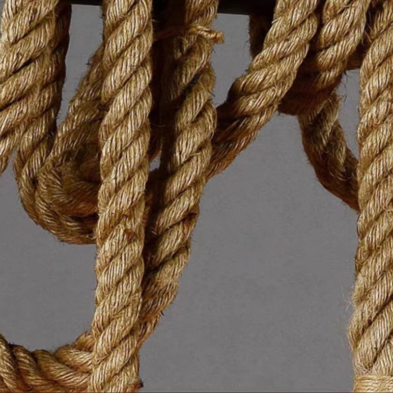 Rustic Rope Ceiling Light Industrial Cage Pendant Design - Product detail 5