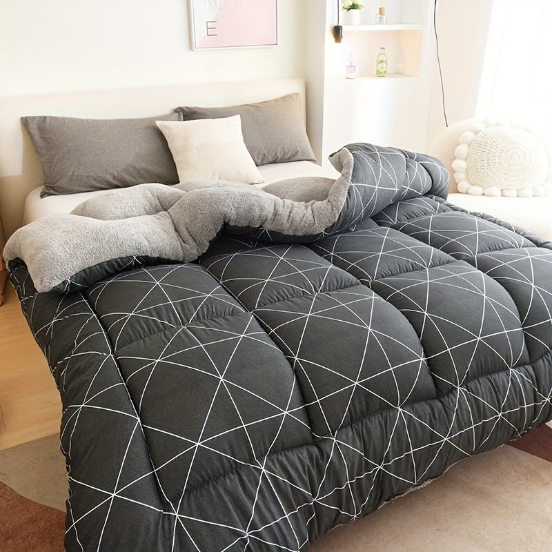 Floral Down Duvet  Black Daisy Pattern on Cream - Product detail 4