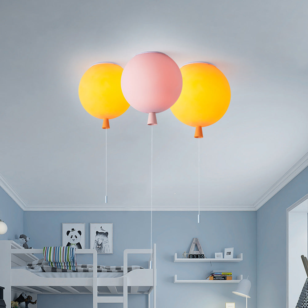 Balloon Ceiling Light Pink LED Chandelier - Detailed view